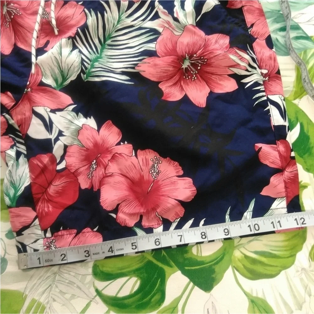 Men's Floral Swim Shorts Vogue Life Hawaiian Tropical Swimwear Beach Pool Trunks